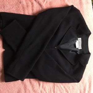 Black blazer with shoulder pads